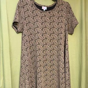 Womens LulaRoe polyester subtle floral dress
